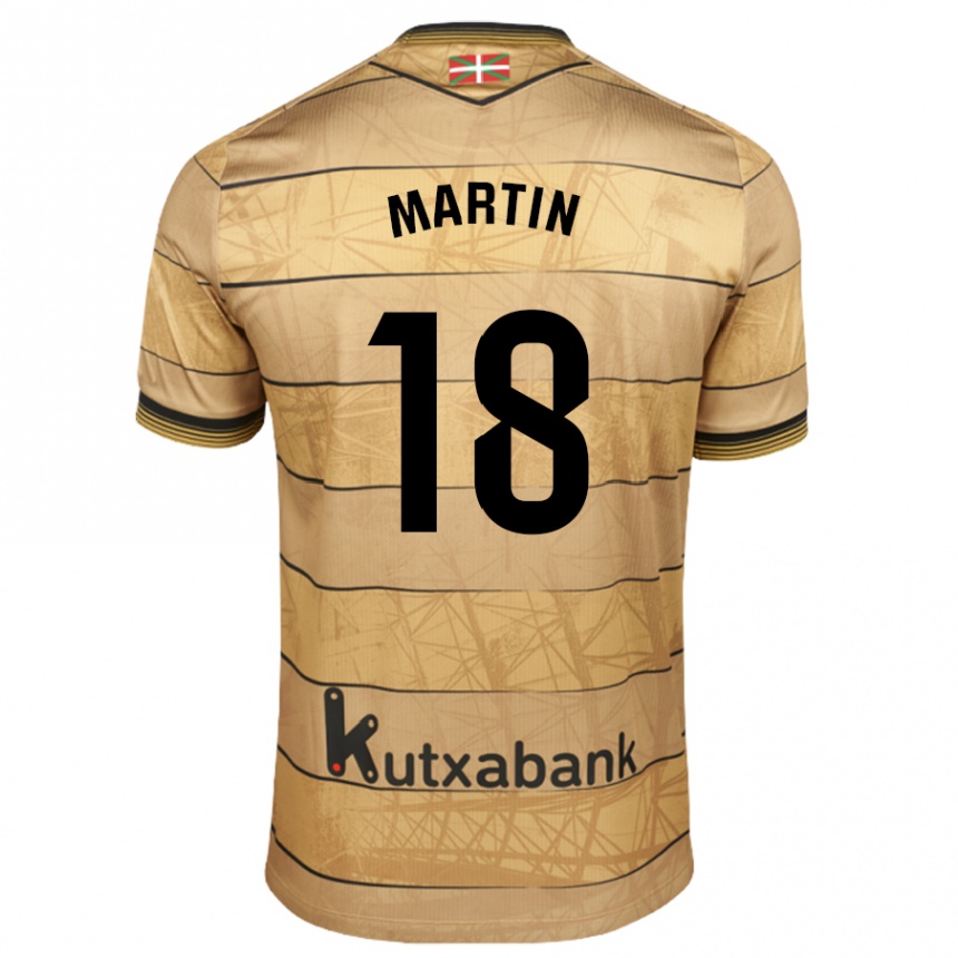 Men Football Hugo Martín #18 Brown Away Jersey 2024/25 T-Shirt Canada