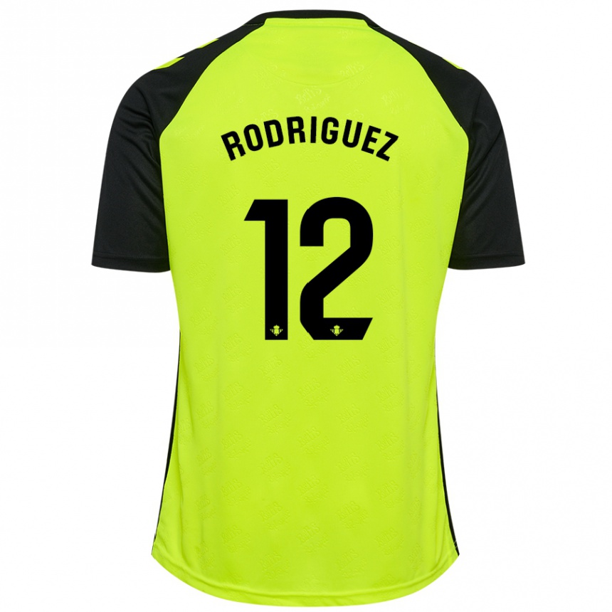 Men Football Ricardo Rodríguez #12 Fluorescent Yellow Black Away Jersey 2024/25 T-Shirt Canada