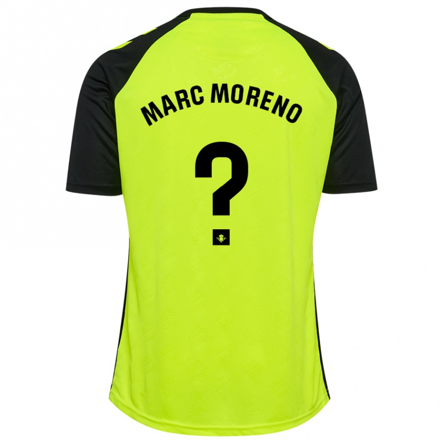 Men Football Marc Moreno #0 Fluorescent Yellow Black Away Jersey 2024/25 T-Shirt Canada