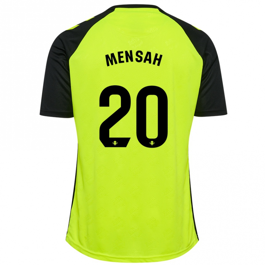 Men Football Mawuli Mensah #20 Fluorescent Yellow Black Away Jersey 2024/25 T-Shirt Canada