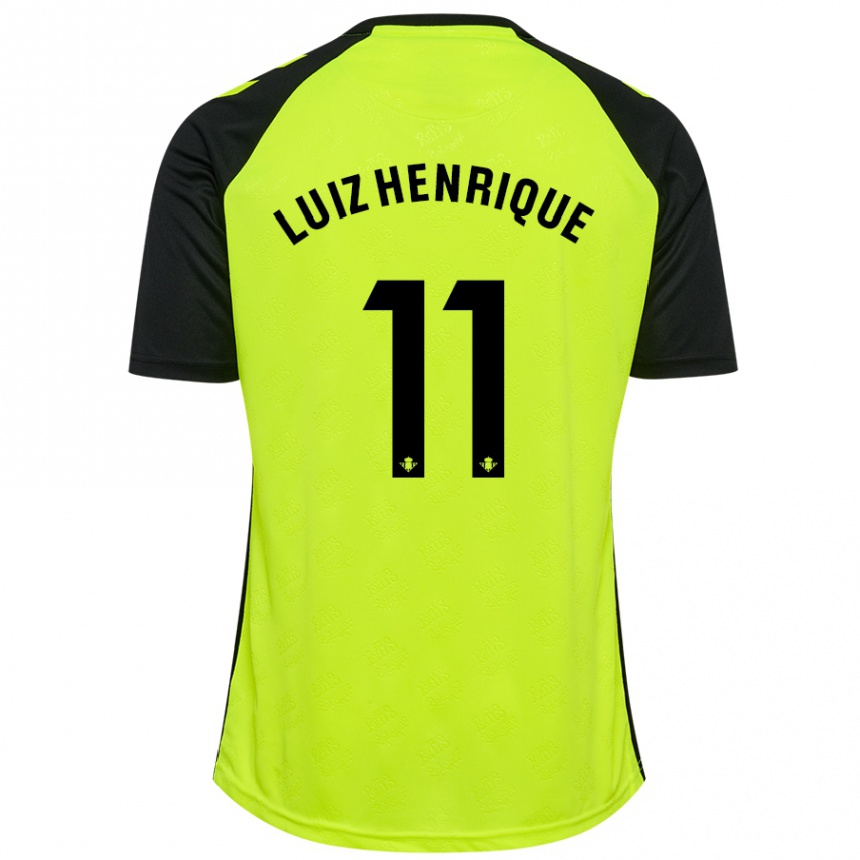 Men Football Luiz Henrique #11 Fluorescent Yellow Black Away Jersey 2024/25 T-Shirt Canada