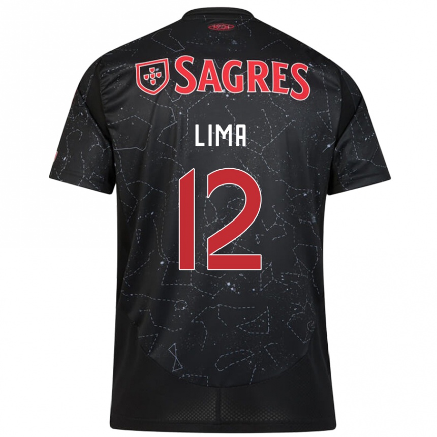 Men Football Thaís Lima #12 Black Red Away Jersey 2024/25 T-Shirt Canada