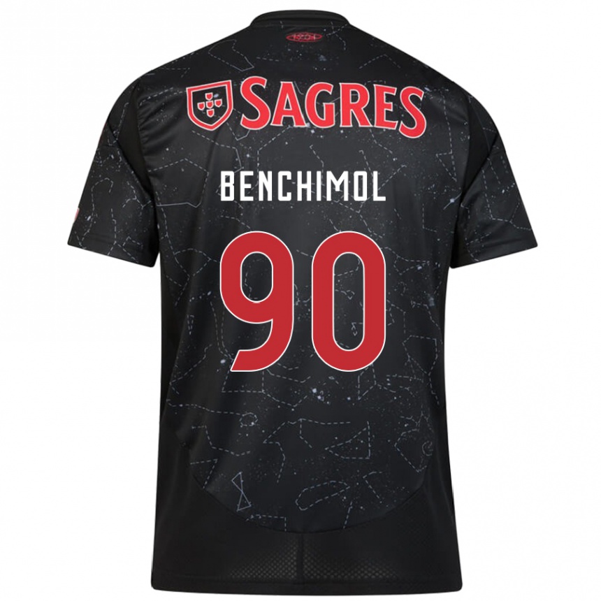 Men Football Benchimol #90 Black Red Away Jersey 2024/25 T-Shirt Canada