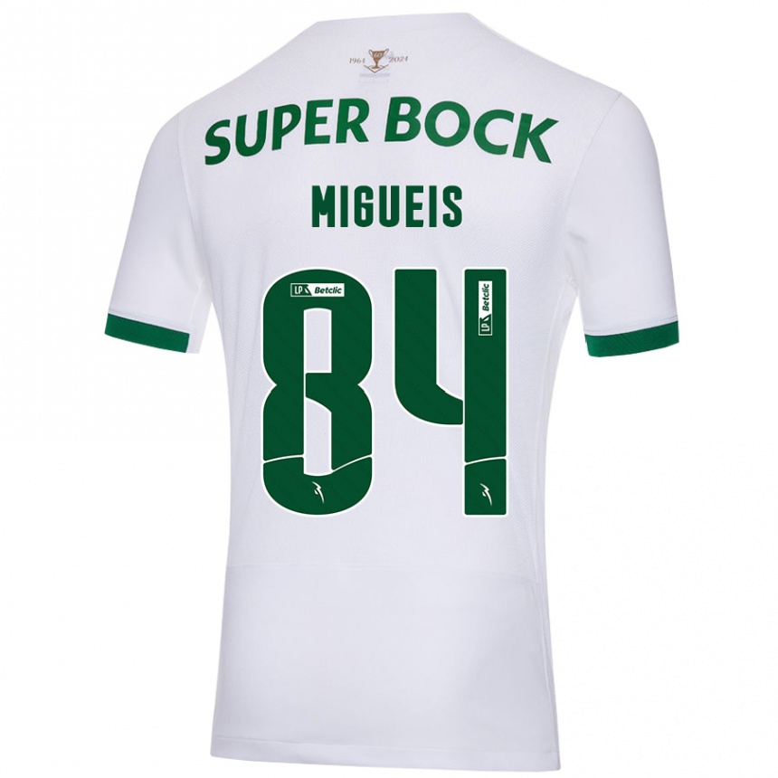 Men Football Pedro Miguéis #84 White Green Away Jersey 2024/25 T-Shirt Canada