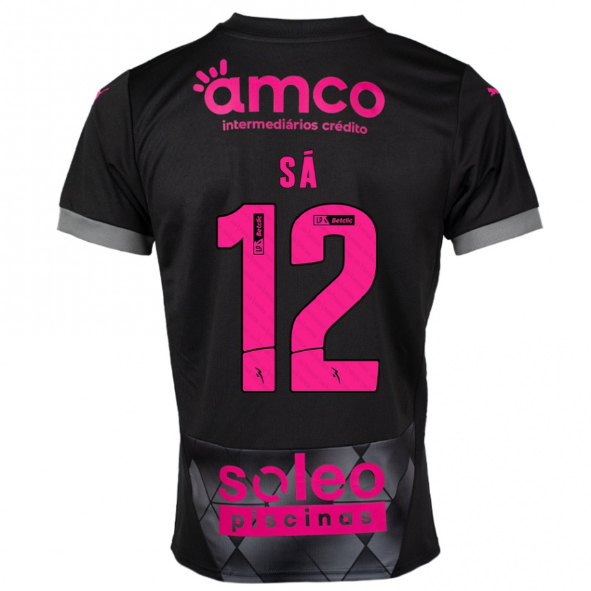 Homme Football Maillot Tiago Sá #12 Noir Rose Tenues Extérieur 2024/25 Canada