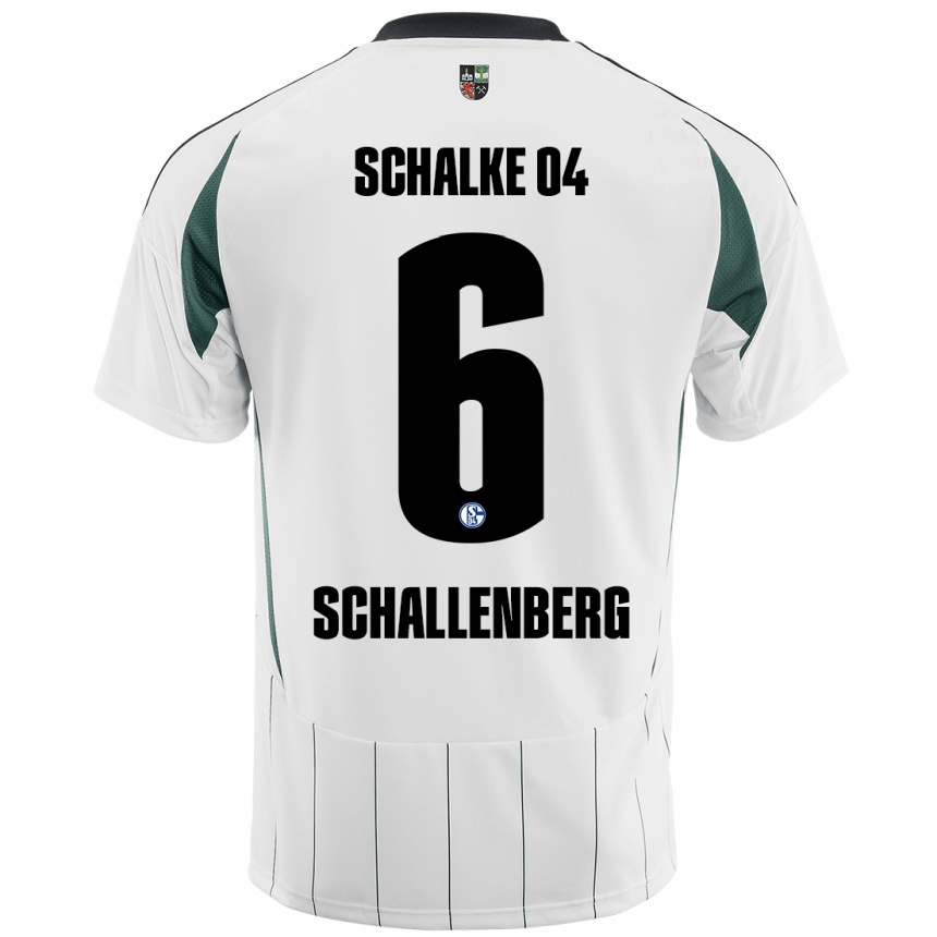 Men Football Ron Schallenberg #6 White Green Away Jersey 2024/25 T-Shirt Canada