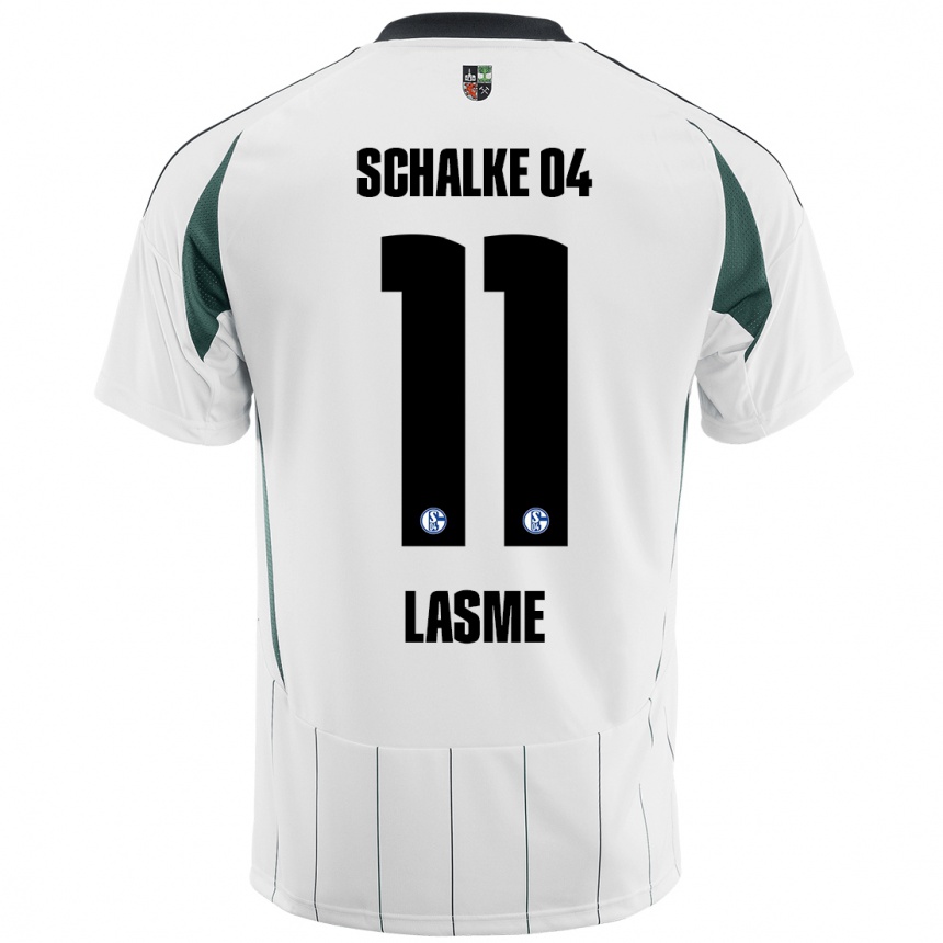 Men Football Bryan Lasme #11 White Green Away Jersey 2024/25 T-Shirt Canada