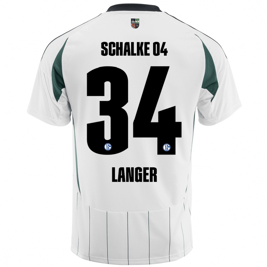 Men Football Michael Langer #34 White Green Away Jersey 2024/25 T-Shirt Canada