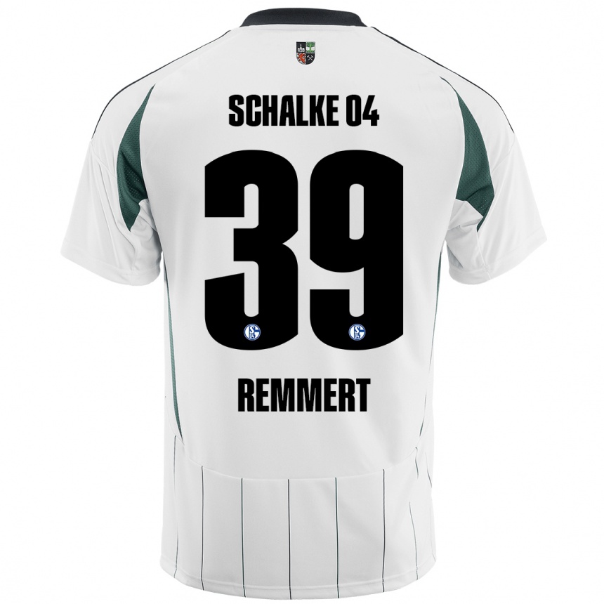 Men Football Peter Remmert #39 White Green Away Jersey 2024/25 T-Shirt Canada