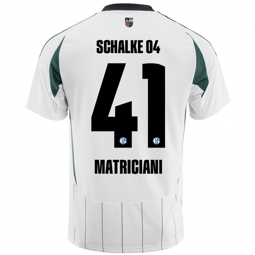 Men Football Henning Matriciani #41 White Green Away Jersey 2024/25 T-Shirt Canada