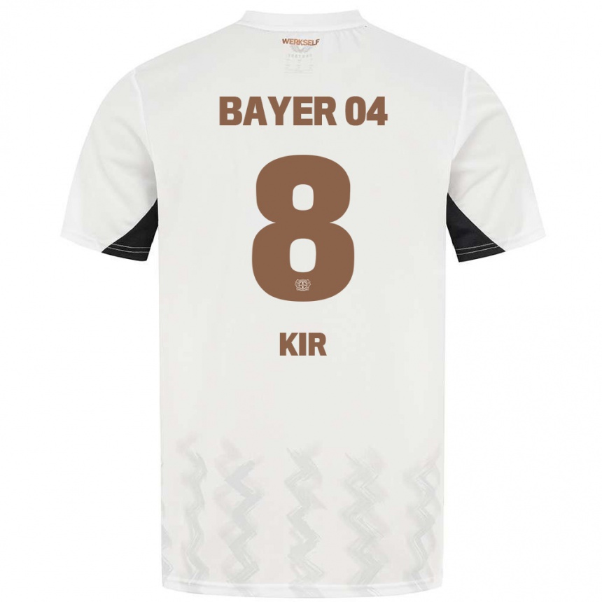 Men Football Burak Kir #8 White Black Away Jersey 2024/25 T-Shirt Canada