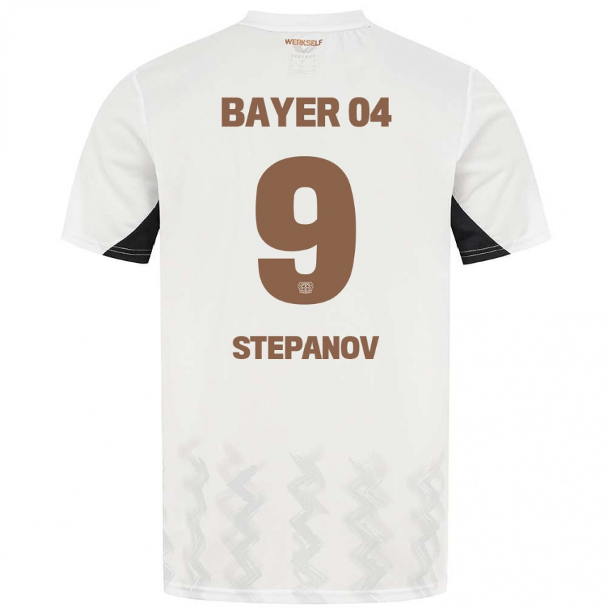 Men Football Artem Stepanov #9 White Black Away Jersey 2024/25 T-Shirt Canada