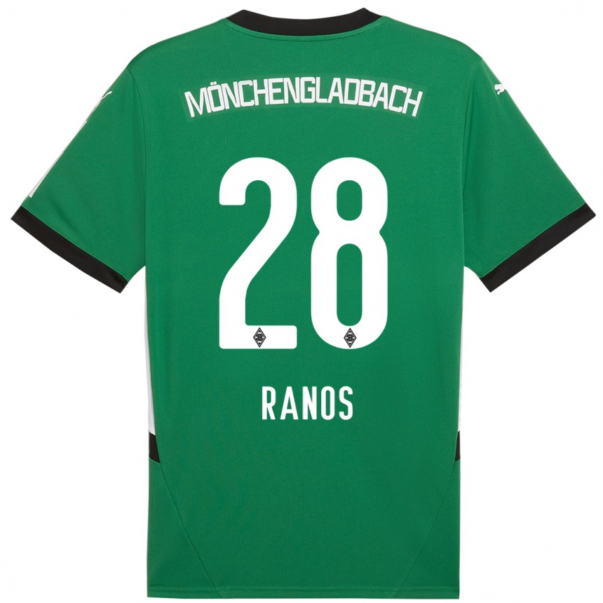 Men Football Grant-Leon Ranos #28 Green White Away Jersey 2024/25 T-Shirt Canada