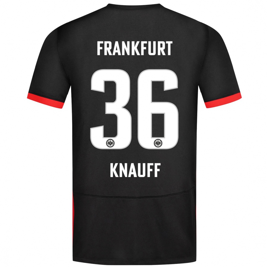 Homme Football Maillot Ansgar Knauff #36 Noir Tenues Extérieur 2024/25 Canada