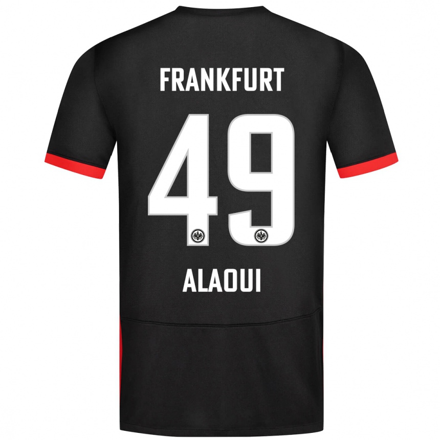 Men Football Anas Alaoui #49 Black Away Jersey 2024/25 T-Shirt Canada