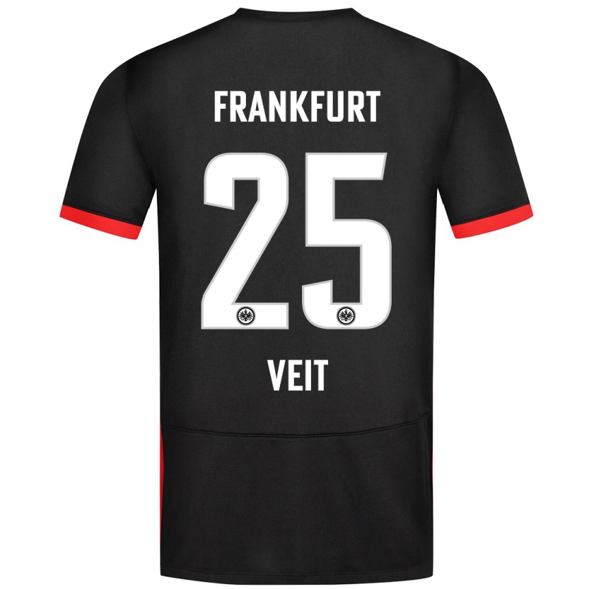 Men Football Jella Veit #25 Black Away Jersey 2024/25 T-Shirt Canada