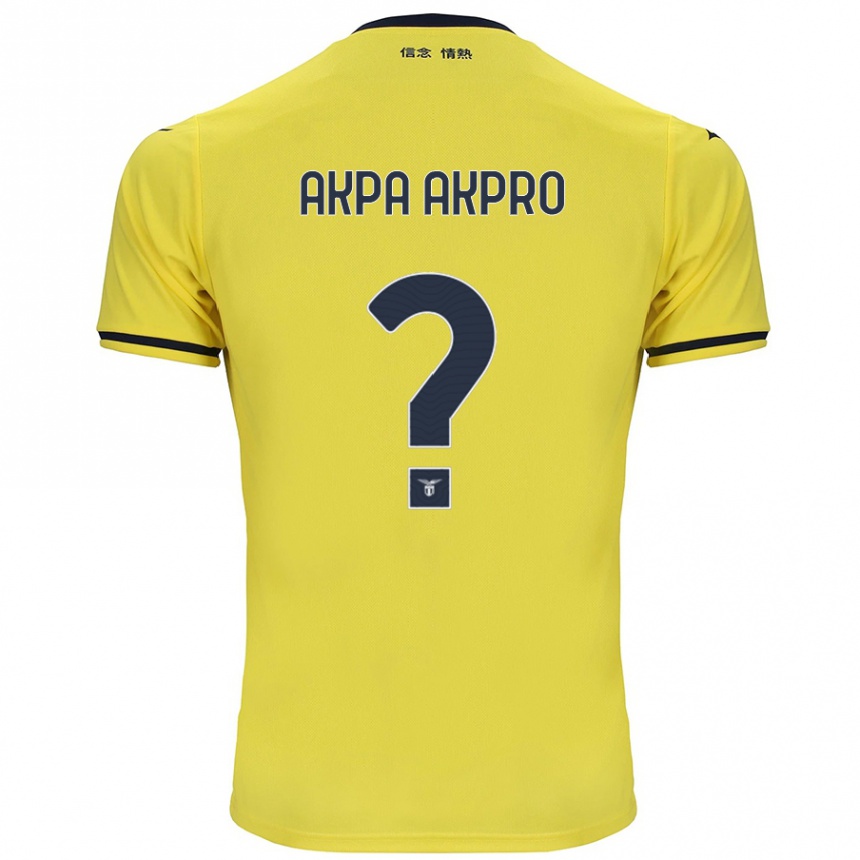 Men Football Jean-Daniel Akpa Akpro #0 Yellow Away Jersey 2024/25 T-Shirt Canada