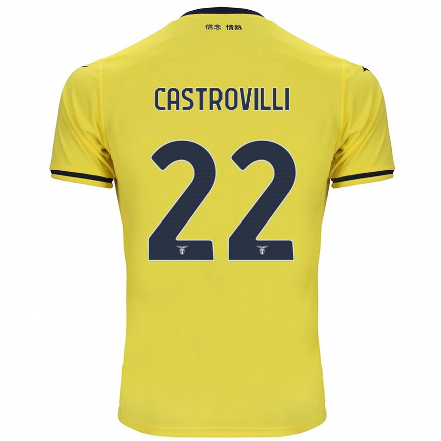 Men Football Gaetano Castrovilli #22 Yellow Away Jersey 2024/25 T-Shirt Canada