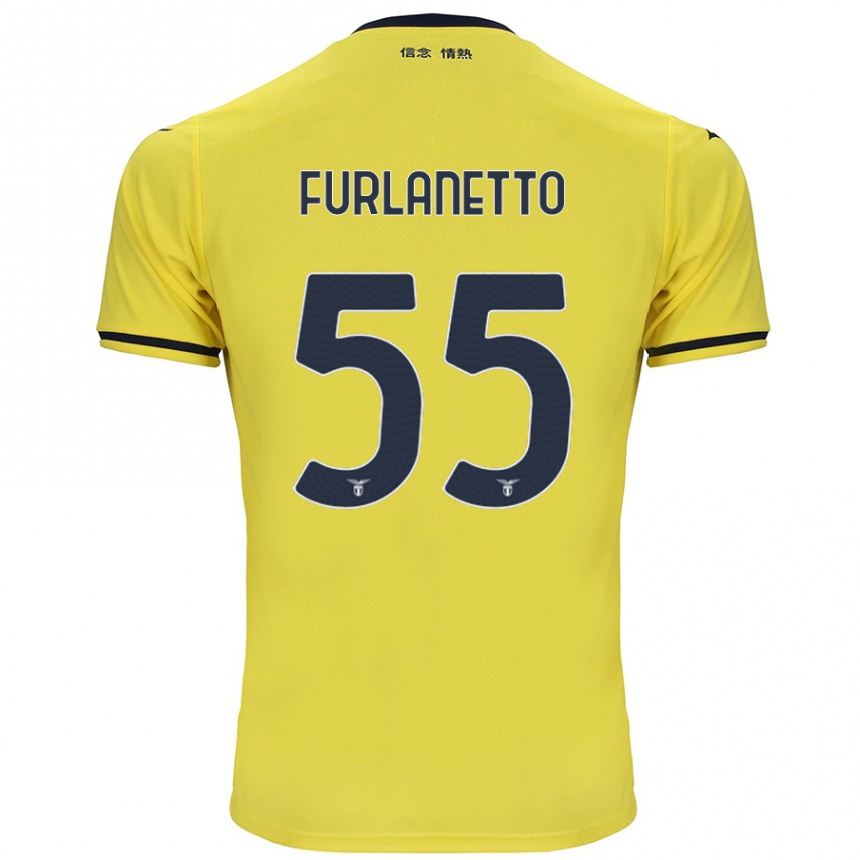 Men Football Alessio Furlanetto #55 Yellow Away Jersey 2024/25 T-Shirt Canada