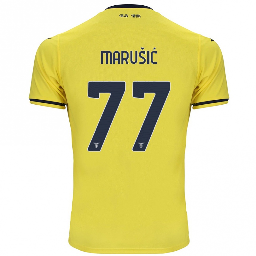 Men Football Adam Marusic #77 Yellow Away Jersey 2024/25 T-Shirt Canada