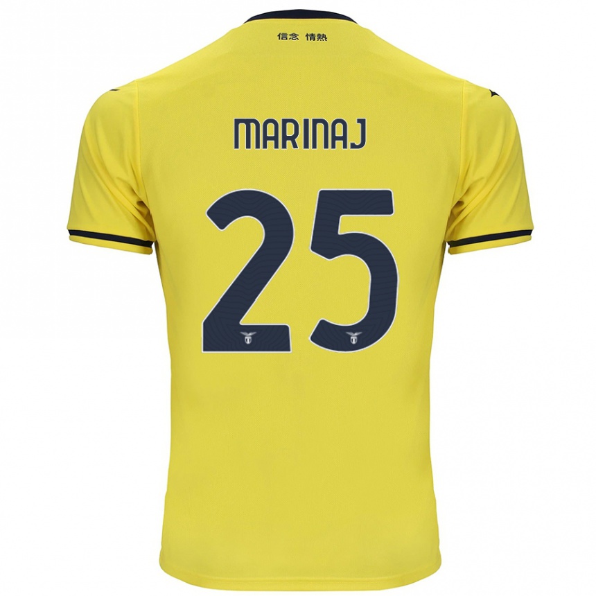 Men Football Kledi Marinaj #25 Yellow Away Jersey 2024/25 T-Shirt Canada