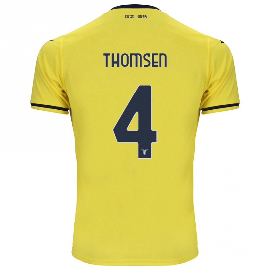 Homme Football Maillot Maria Møller Thomsen #4 Jaune Tenues Extérieur 2024/25 Canada