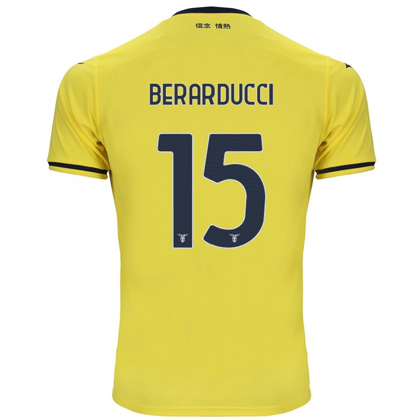 Men Football Martina Berarducci #15 Yellow Away Jersey 2024/25 T-Shirt Canada