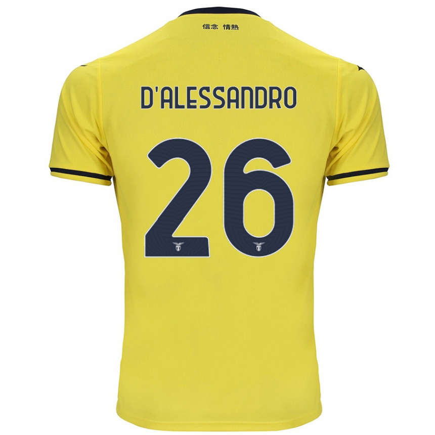 Men Football Mattya D'alessandro #26 Yellow Away Jersey 2024/25 T-Shirt Canada