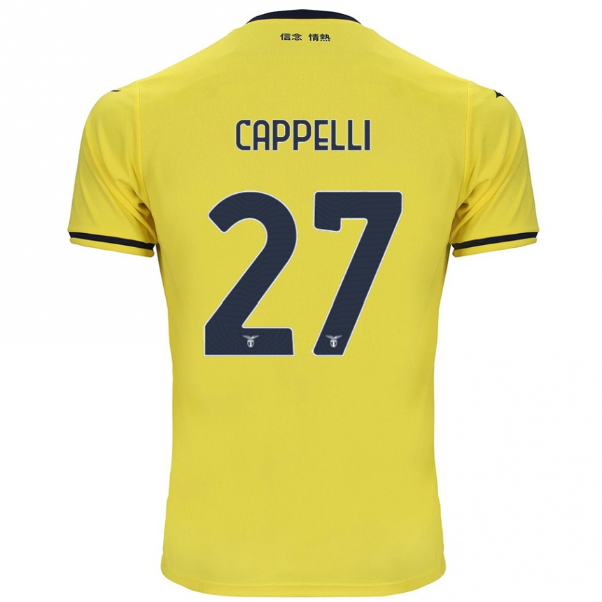 Men Football Tommaso Cappelli #27 Yellow Away Jersey 2024/25 T-Shirt Canada