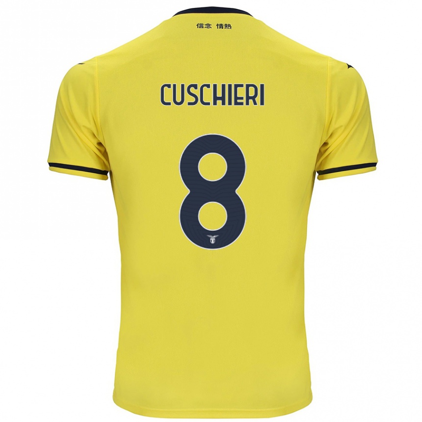 Men Football Rachel Cuschieri #8 Yellow Away Jersey 2024/25 T-Shirt Canada