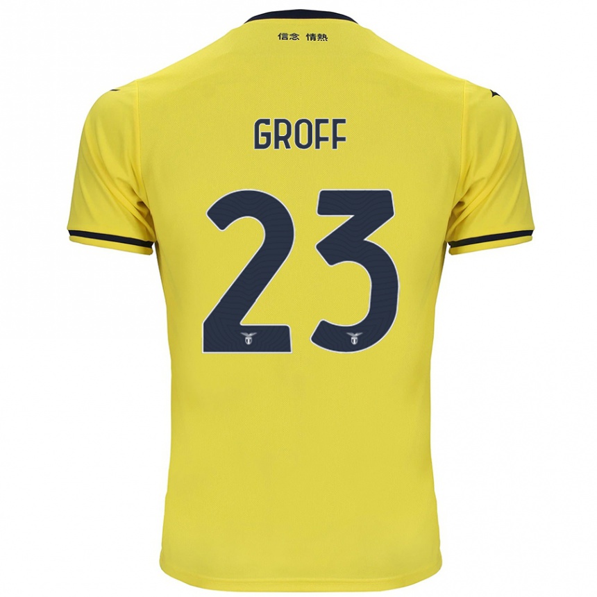 Homme Football Maillot Chiara Groff #23 Jaune Tenues Extérieur 2024/25 Canada