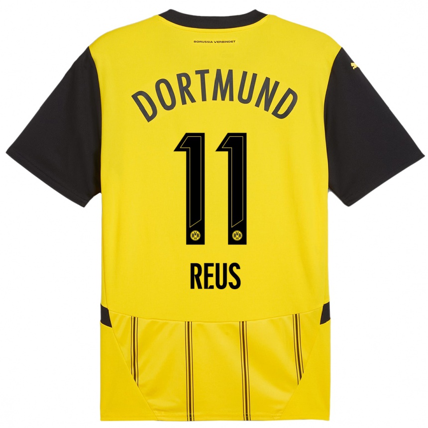 Women Football Marco Reus #11 Yellow Black Home Jersey 2024/25 T-Shirt Canada