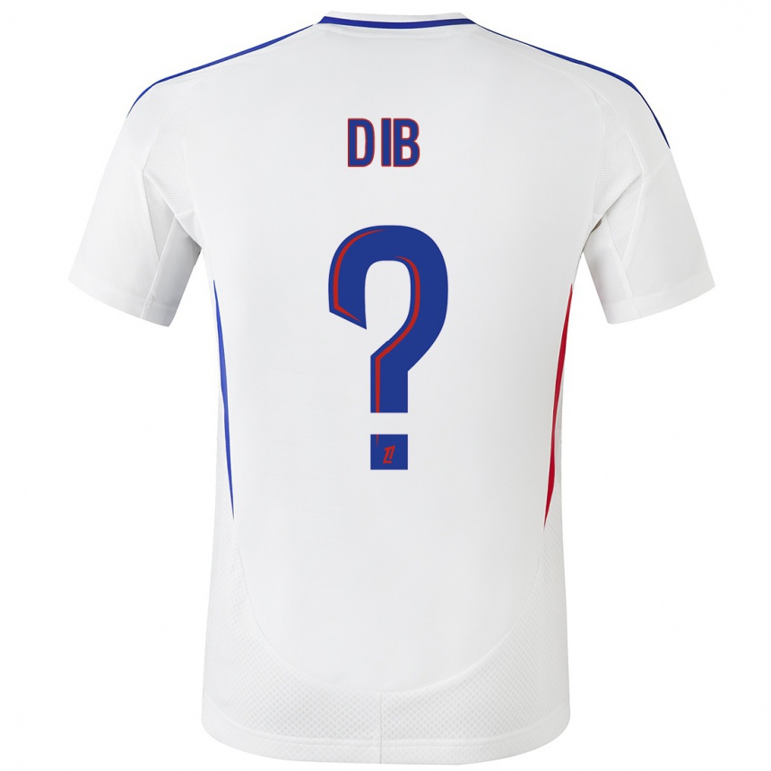 Women Football Djibrail Dib #0 White Blue Home Jersey 2024/25 T-Shirt Canada