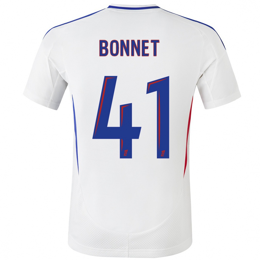 Women Football Noam Bonnet #41 White Blue Home Jersey 2024/25 T-Shirt Canada