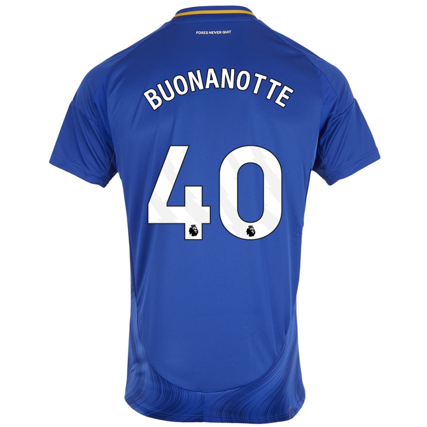 Women Football Facundo Buonanotte #40 Blue White Home Jersey 2024/25 T-Shirt Canada