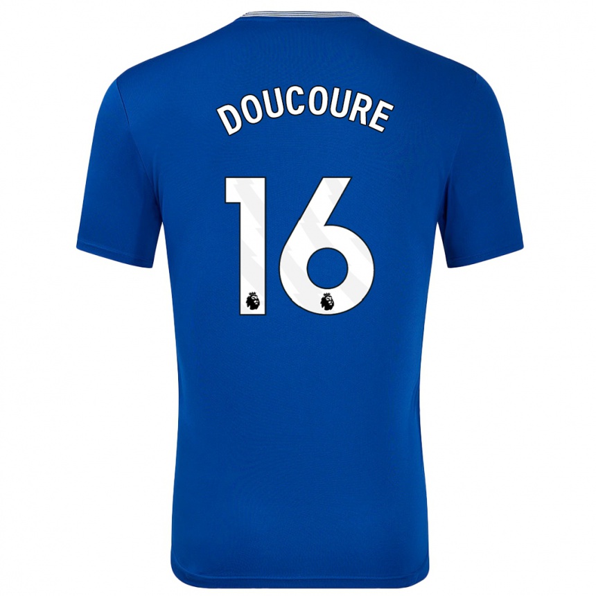 Women Football Abdoulaye Doucoure #16 Blue With Home Jersey 2024/25 T-Shirt Canada