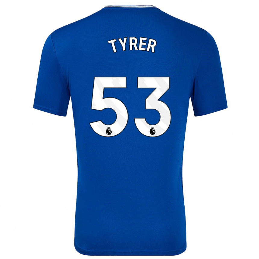 Femme Football Maillot Harry Tyrer #53 Bleu Avec Tenues Domicile 2024/25 Canada