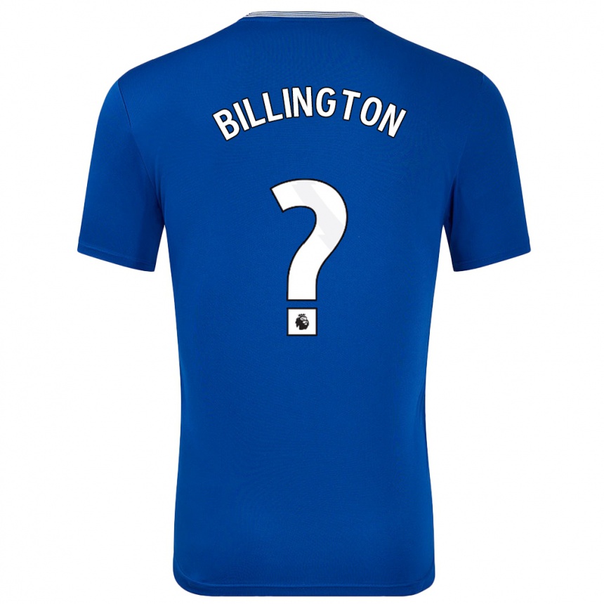 Femme Football Maillot Harvey Billington #0 Bleu Avec Tenues Domicile 2024/25 Canada