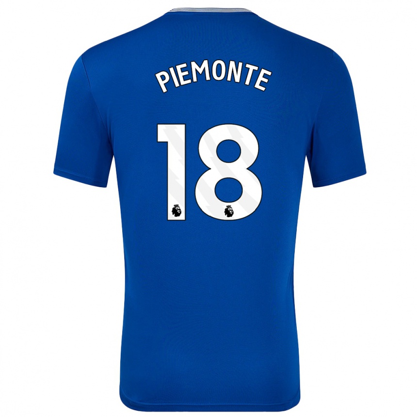 Women Football Martina Piemonte #18 Blue With Home Jersey 2024/25 T-Shirt Canada