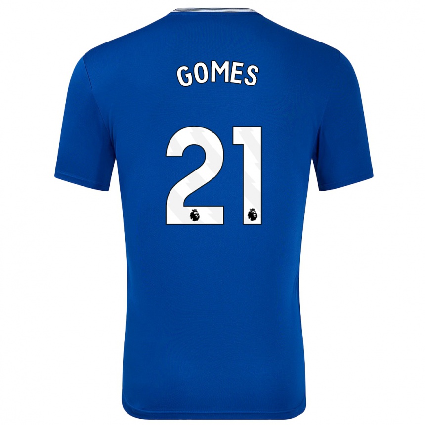 Women Football Andre Gomes #21 Blue With Home Jersey 2024/25 T-Shirt Canada