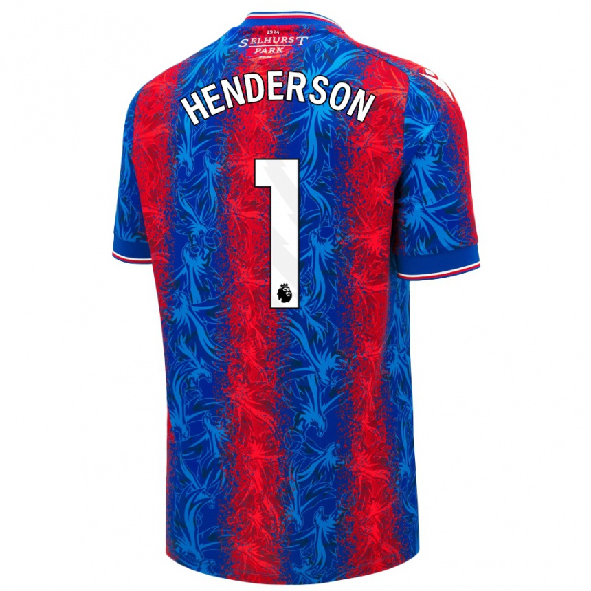 Femme Football Maillot Dean Henderson #1 Rayures Rouges Et Bleues Tenues Domicile 2024/25 Canada