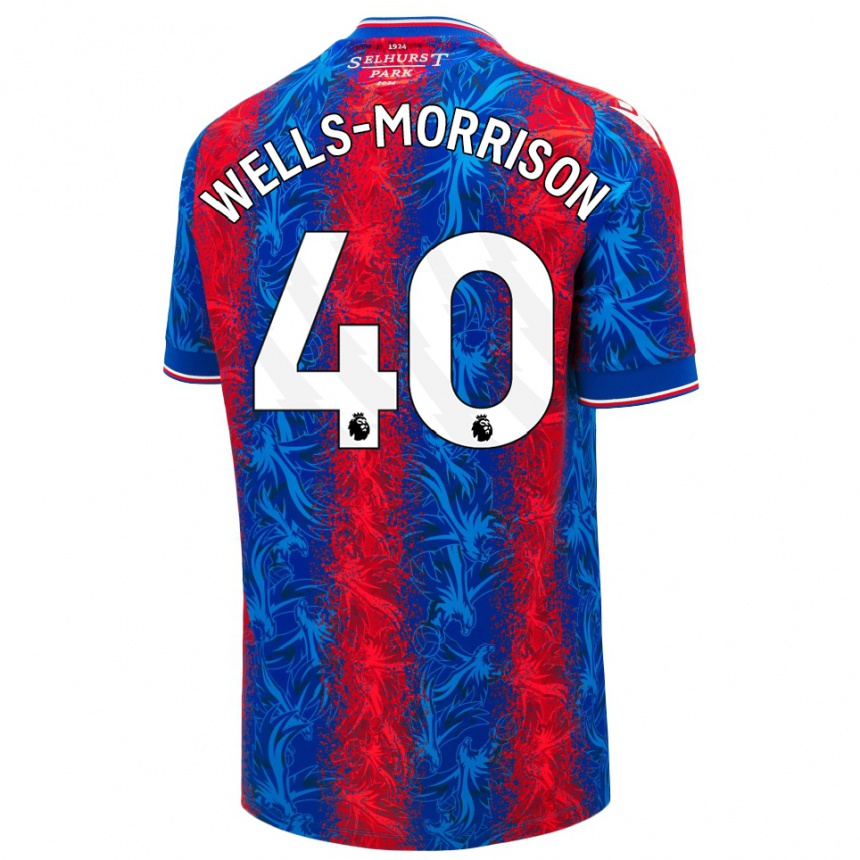 Women Football Jack Wells-Morrison #40 Red Blue Stripes Home Jersey 2024/25 T-Shirt Canada