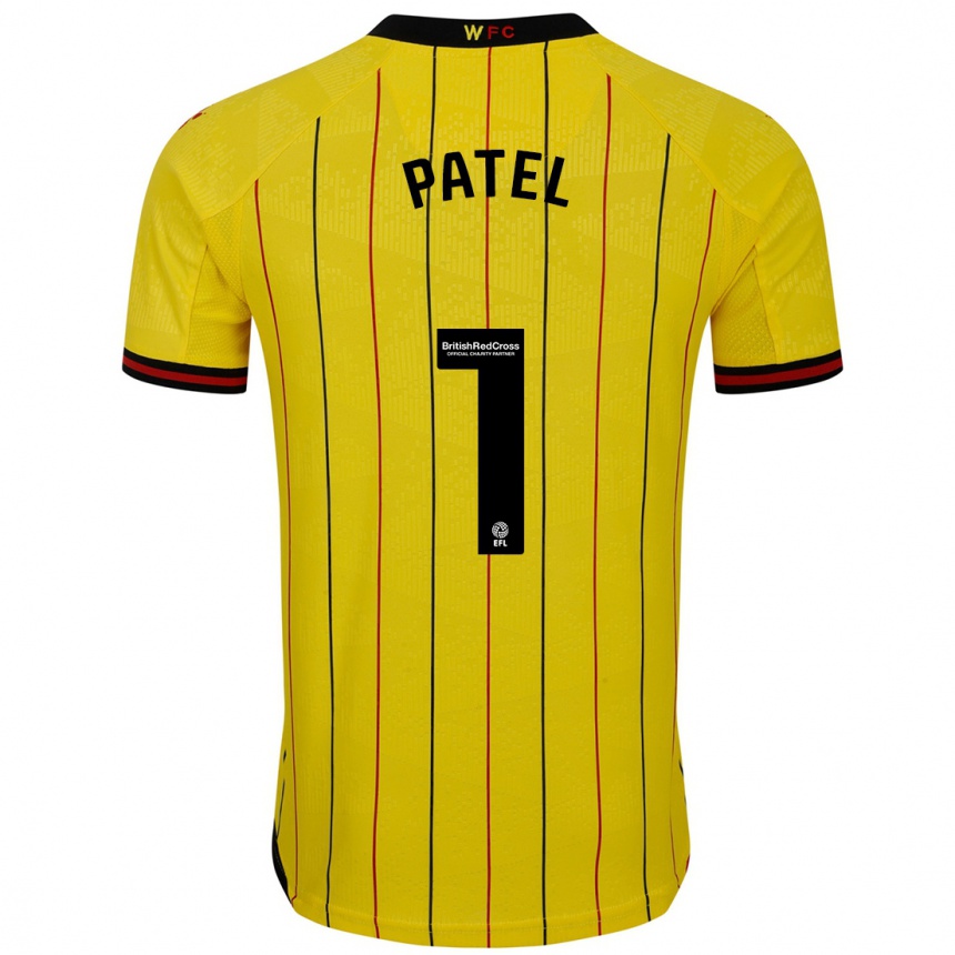 Women Football Safia Middleton-Patel #1 Yellow Black Home Jersey 2024/25 T-Shirt Canada