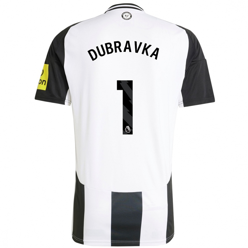 Women Football Martin Dúbravka #1 White Black Home Jersey 2024/25 T-Shirt Canada