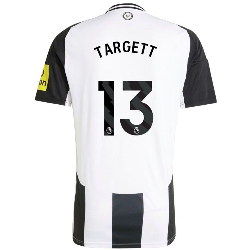 Women Football Matt Targett #13 White Black Home Jersey 2024/25 T-Shirt Canada