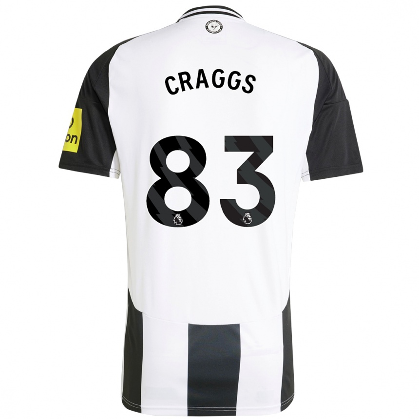 Women Football Luke Craggs #83 White Black Home Jersey 2024/25 T-Shirt Canada