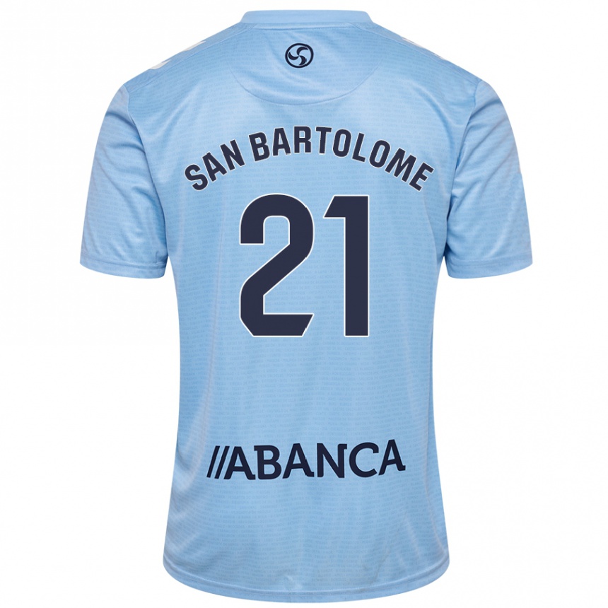 Women Football Víctor San Bartolomé #21 Sky Blue Home Jersey 2024/25 T-Shirt Canada