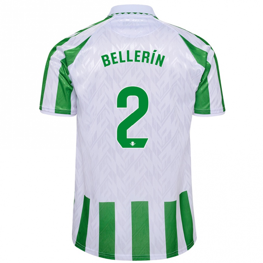 Femme Football Maillot Hector Bellerin #2 Rayures Vertes Et Blanches Tenues Domicile 2024/25 Canada