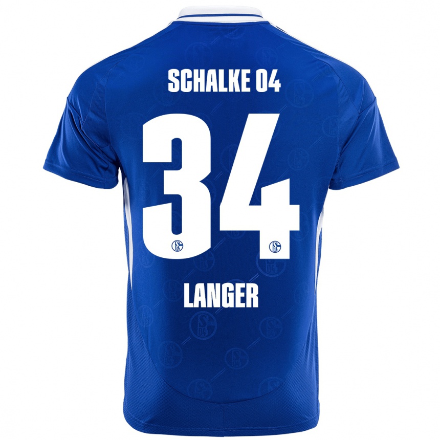 Women Football Michael Langer #34 Royal Blue Home Jersey 2024/25 T-Shirt Canada