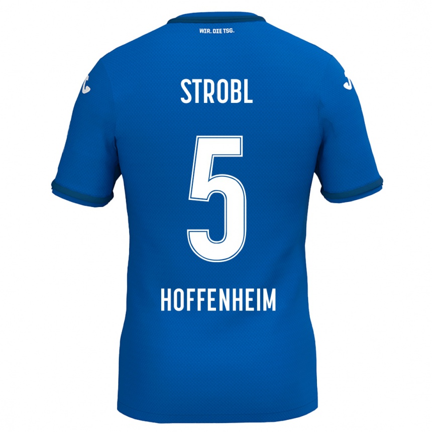 Women Football Lars Strobl #5 Royal Blue Home Jersey 2024/25 T-Shirt Canada